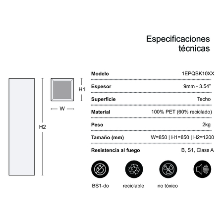 Especificaciones técnicas